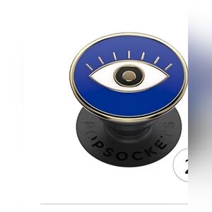 PopSocket Blue Evil Eye Phone Grip with Gold Trim